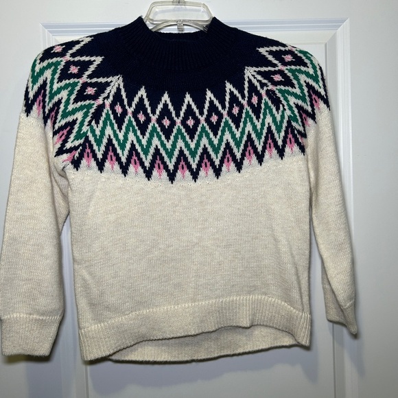 Old Navy Kids Sweater - Cream, Navy, Green, Pink - Picture 1 of 3